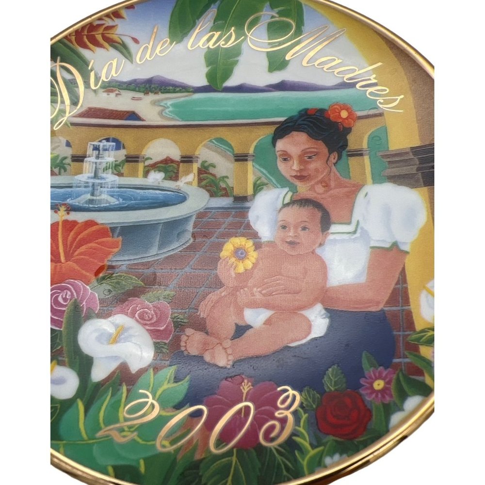2003 Avon Mother's Day Plate Spanish Dia de las Madres Raul del Rio 5" - Picture 2 of 4